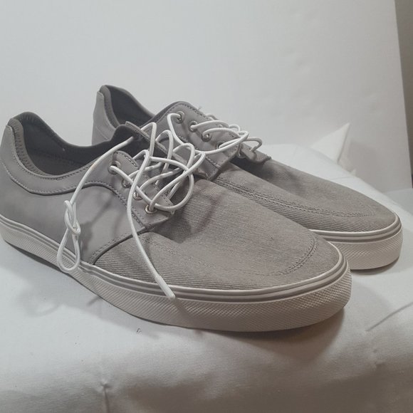 JF J. Ferrar Grey Shane Boat Shoe Lace Up Sneakers